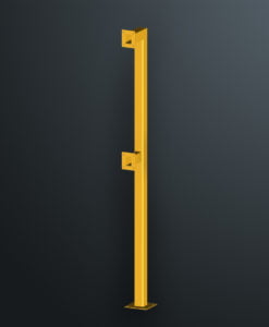 SEQ2 floor mount access control bollard with dual arms is distributed in Australia by Security Design Co Australia.