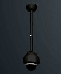 Telescoping camera dropper pole TD1500B black by Security Design Australia.